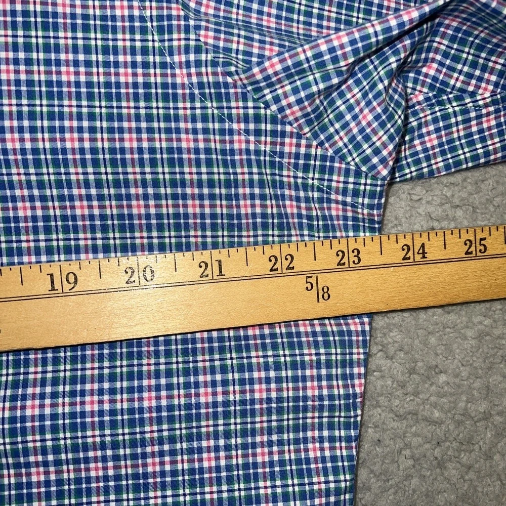 Ralph Lauren Shirt Men's Size L Multicolor Plaid Pink Pony Custom Fit Button‎ Up